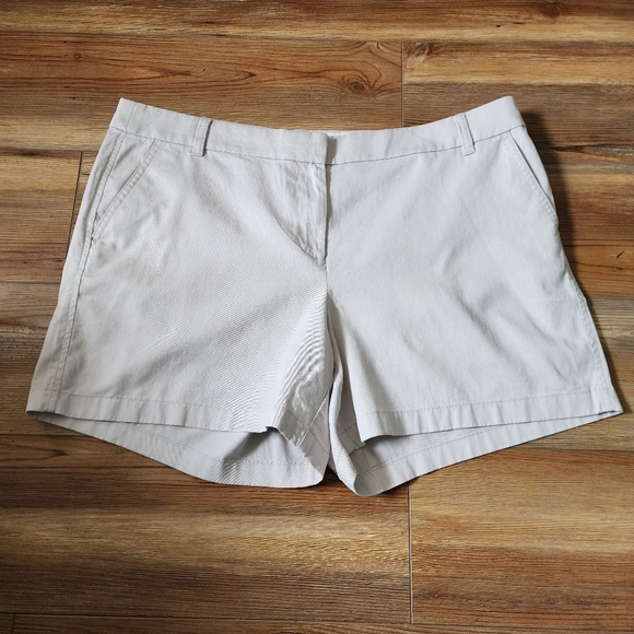 J. Crew Factory Pants - J. Crew Shorts Womens 16 Oyster Gray 5" Chino NEW
